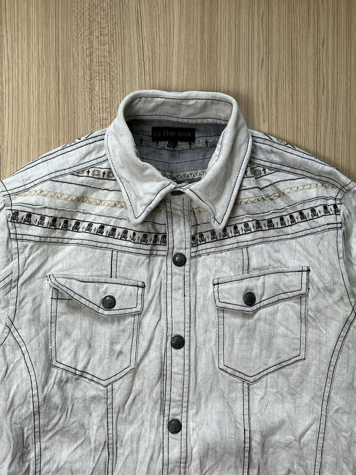Japanese Brand In The Attic Embroidered Denim Jacket Size US XS / EU 42 / 0 - 3 Thumbnail