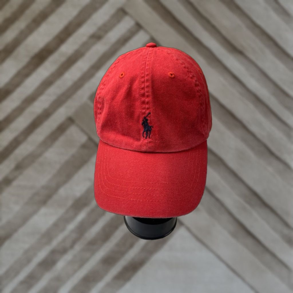 Polo Ralph Lauren Polo Ralph Lauren Hat Cap Leather Strap Back Red Casual Pony Vintage Preppy Size US M / EU 48-50 / 2 - 1 Thumbnail