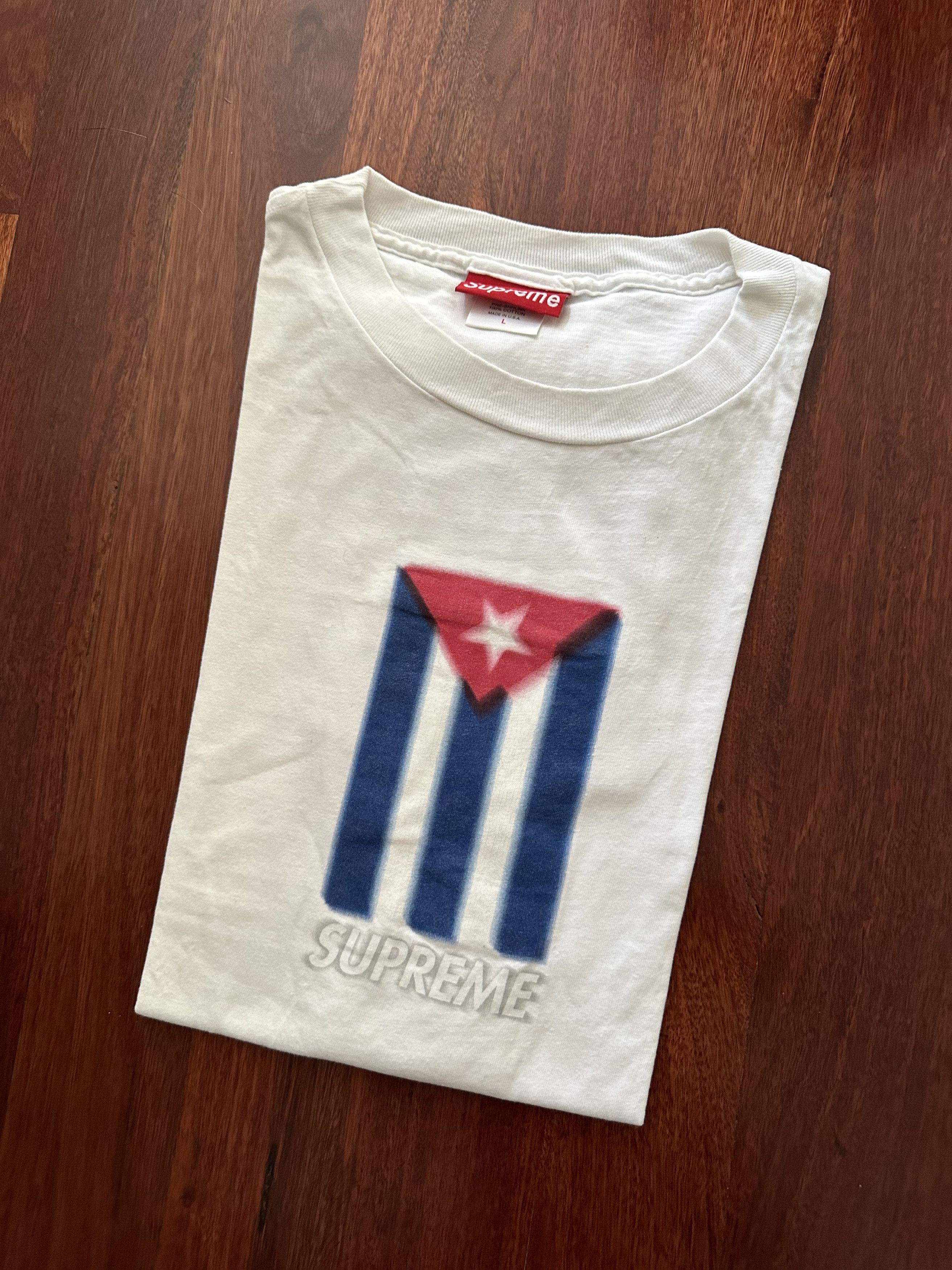 Supreme Supreme x Sarcastic 1998 "East Meets West" Cuban Flag Tee Size US L / EU 52-54 / 3 - 2 Thumbnail