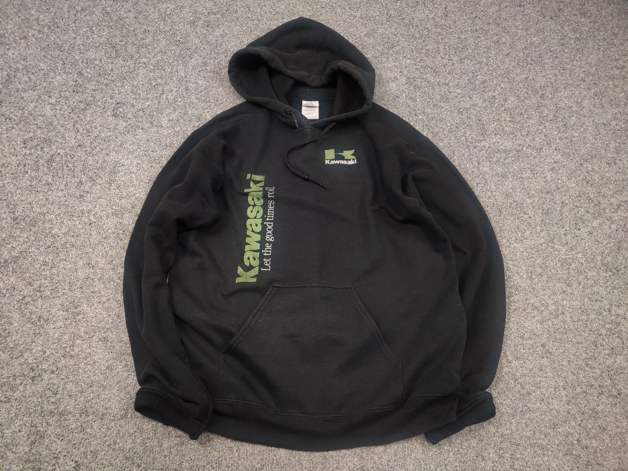 Vintage Kawasaki Fox Racing nobody's Logo Black Faded Hoodie Vintage Size US S / EU 44-46 / 1 - 2 Thumbnail