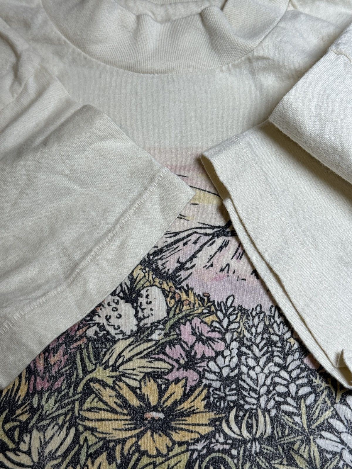 Vintage Vintage 90s Wildflower Meadow Moutain Nature T Shirt Size L / US 10 / IT 46 - 4 Thumbnail