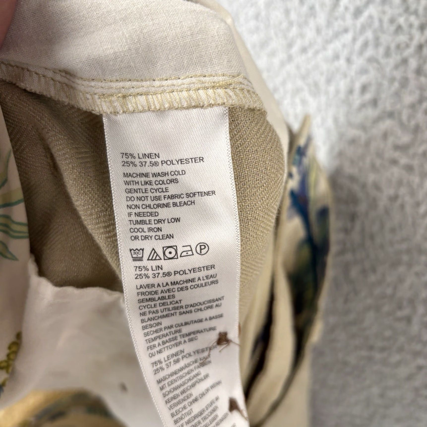 Tommy Bahama Tommy Bahama Pants Mens 38x27 Beige Latigo Beach Linen Blend Flat Front Hemmed Chino Relaxed Style Size US 38 / EU 54 - 7 Thumbnail