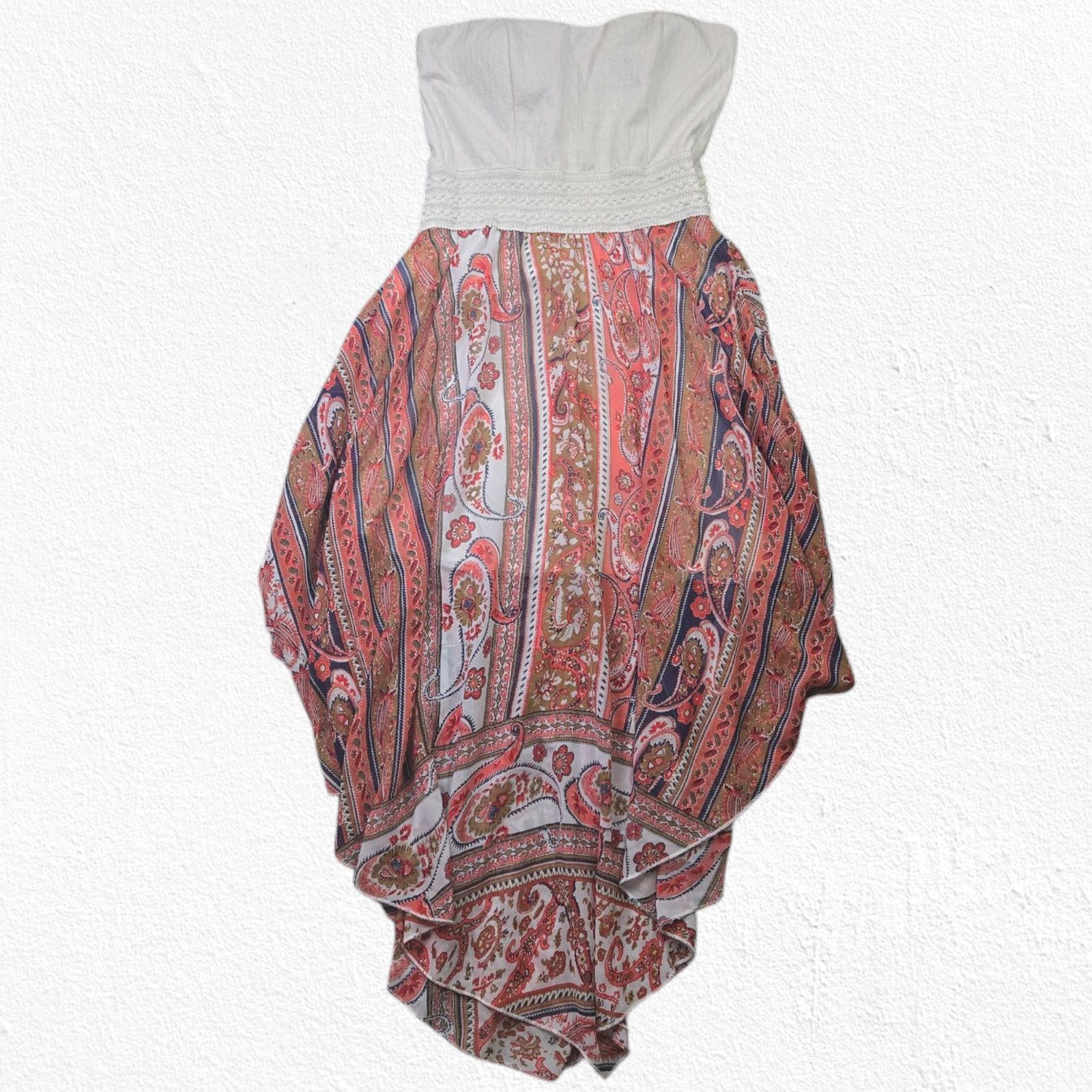 Other Paisley Strapless Boho High Low Dress Size Medium Size M / US 6-8 / IT 42-44 - 1 Thumbnail