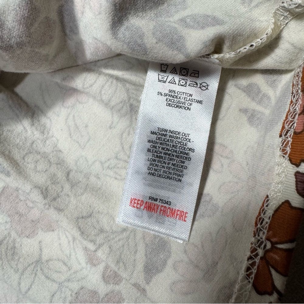Haute Hippie New Haute Hippie Long Sleeve Floral Print Cotton Top Size XXS / US 00 / IT 34 - 6 Thumbnail
