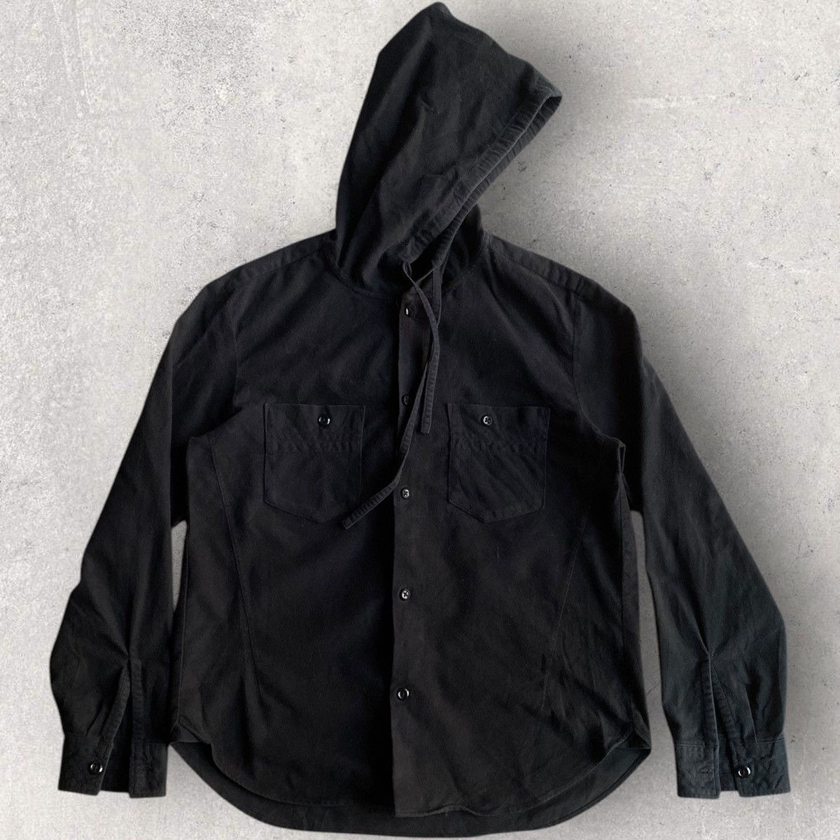 Number (N)ine Hybrid Black Fleece Shirt Size US S / EU 44-46 / 1 - 2 Thumbnail
