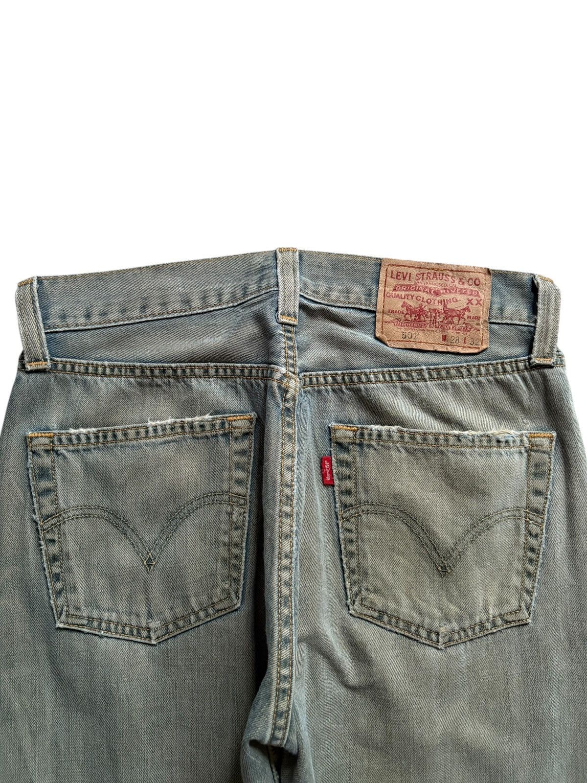 Levi's SALES🔥Vintage 90s Levis 501 Mud Wash Distressed Jeans Size US 28 / EU 44 - 8 Thumbnail