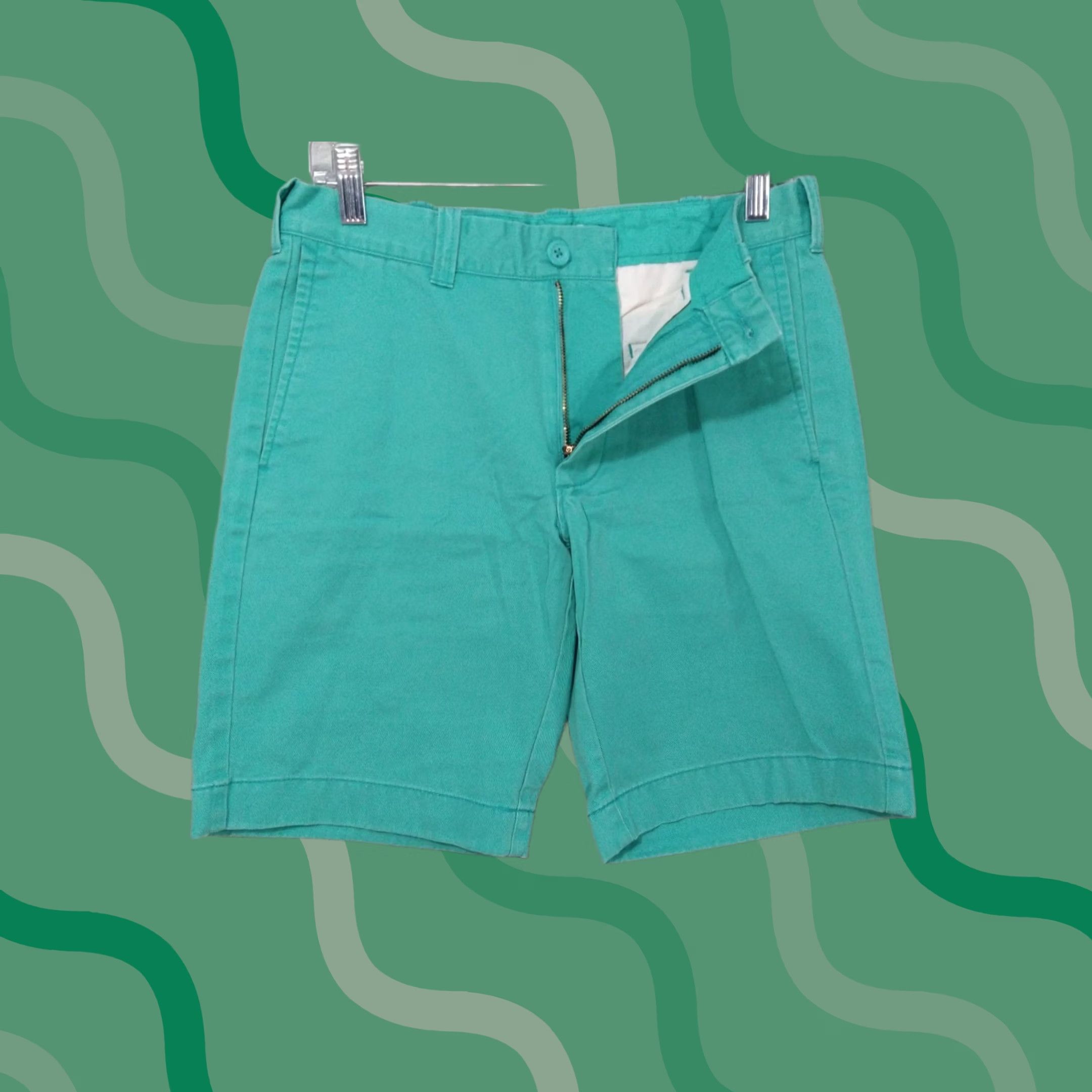 J.Crew J.CREW Shorts Mens 29 x 9 Mint Green Chino Flat Front Preppy Vintage: No No Size US 29 - 1 Thumbnail