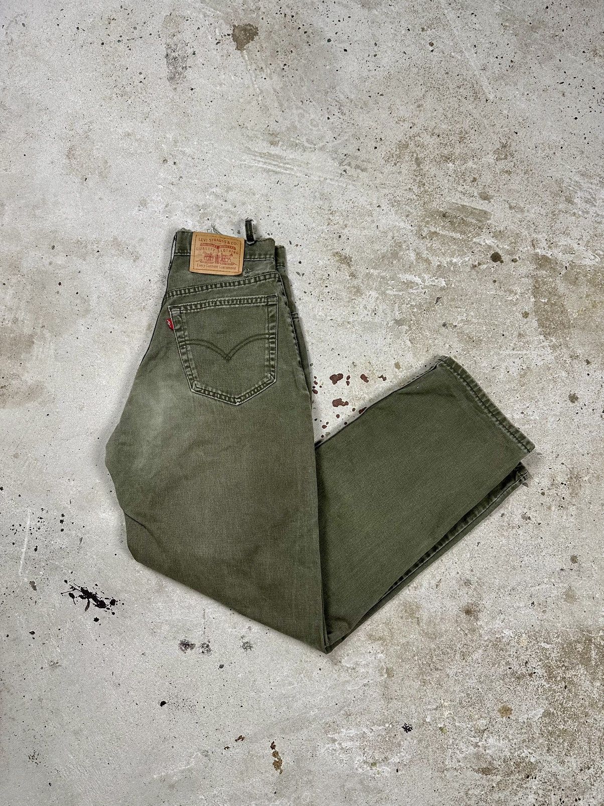 Levi's × Vintage Vintage 90s Levi’s Distressed Khaki Denim Pants Relaxed Size US 28 / EU 44 - 17 Thumbnail