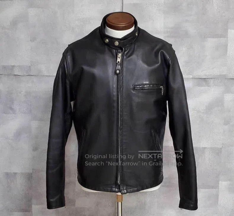 Schott Schott Straight stand-up collar leather jacket Size US XXS / EU 40 - 1 Thumbnail