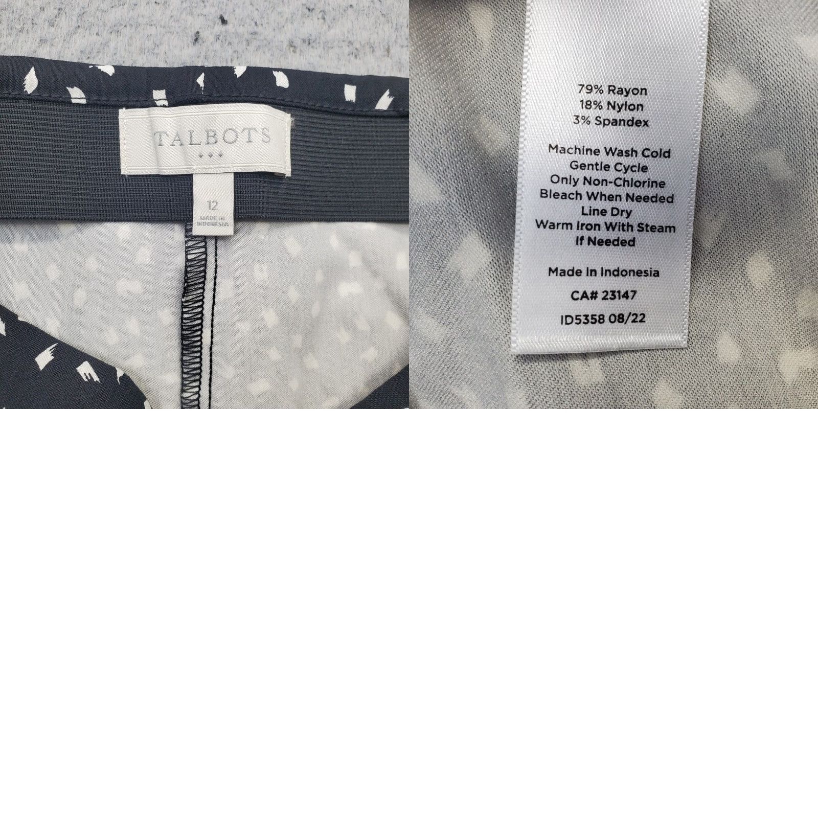 Talbots Talbots Cropped Pants Womens 12 Multicolor Geometric Flat Front Elastic Waist Slimming Regular Size 12 Womens Size 34" / US 12 / IT 48 - 8 Thumbnail
