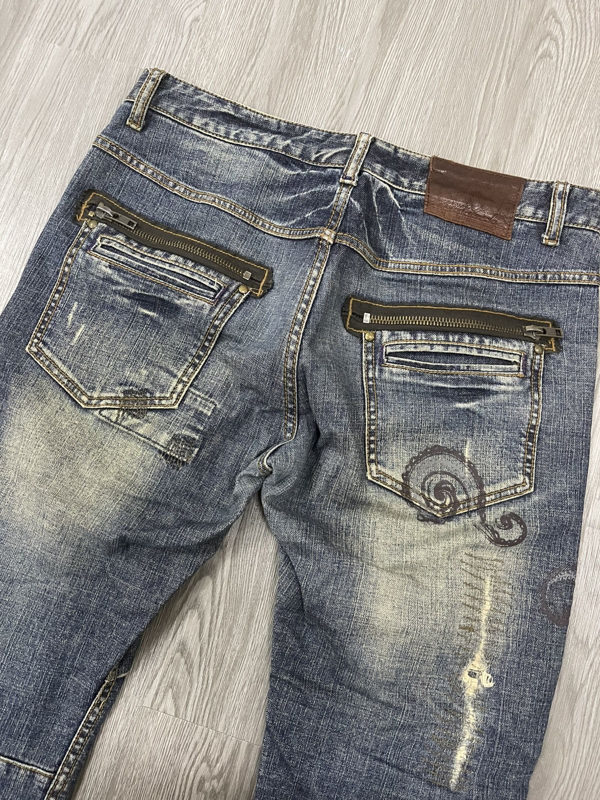 Global Work × Japanese Brand Boro studded Distressed Global Work denim Size US 33 - 9 Thumbnail