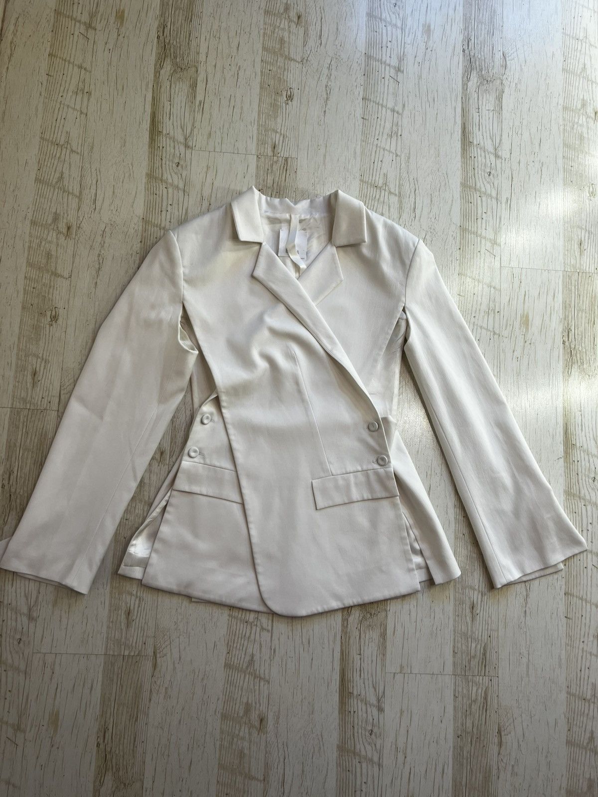 Bevza BEVZA Crossed Asymmetric Jacket White Size S Size S / US 4 / IT 40 - 6 Thumbnail