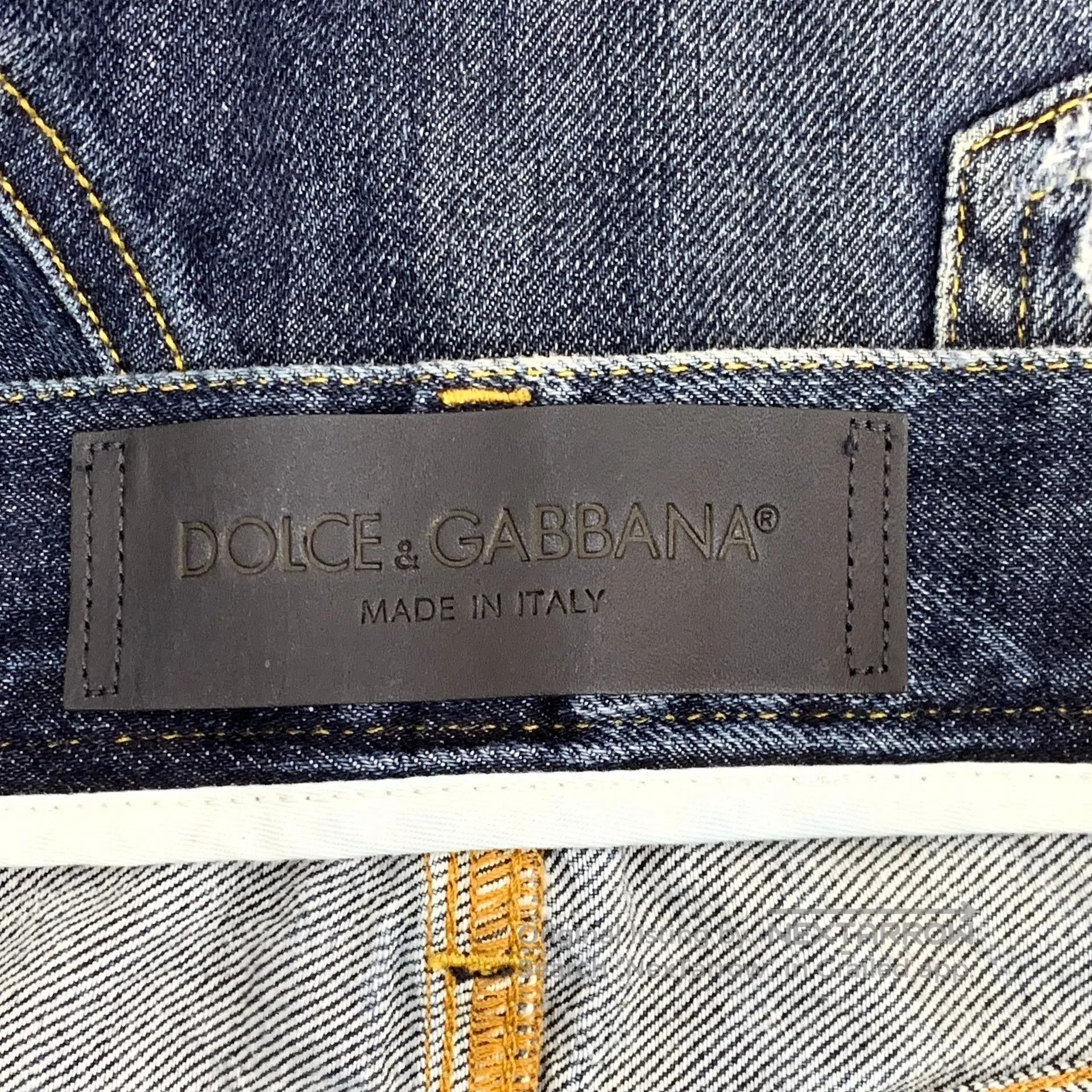 Dolce & Gabbana Dolce Gabbana Dark blue water-washed destroyed design cott Size US 30 / EU 46 - 7 Thumbnail