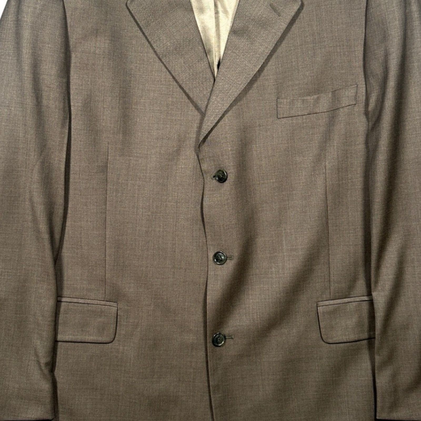 John Weitz John Weitz Blazer Mens Brown 100% Wool 3-Button Sport Coat Size 48L - 5 Thumbnail