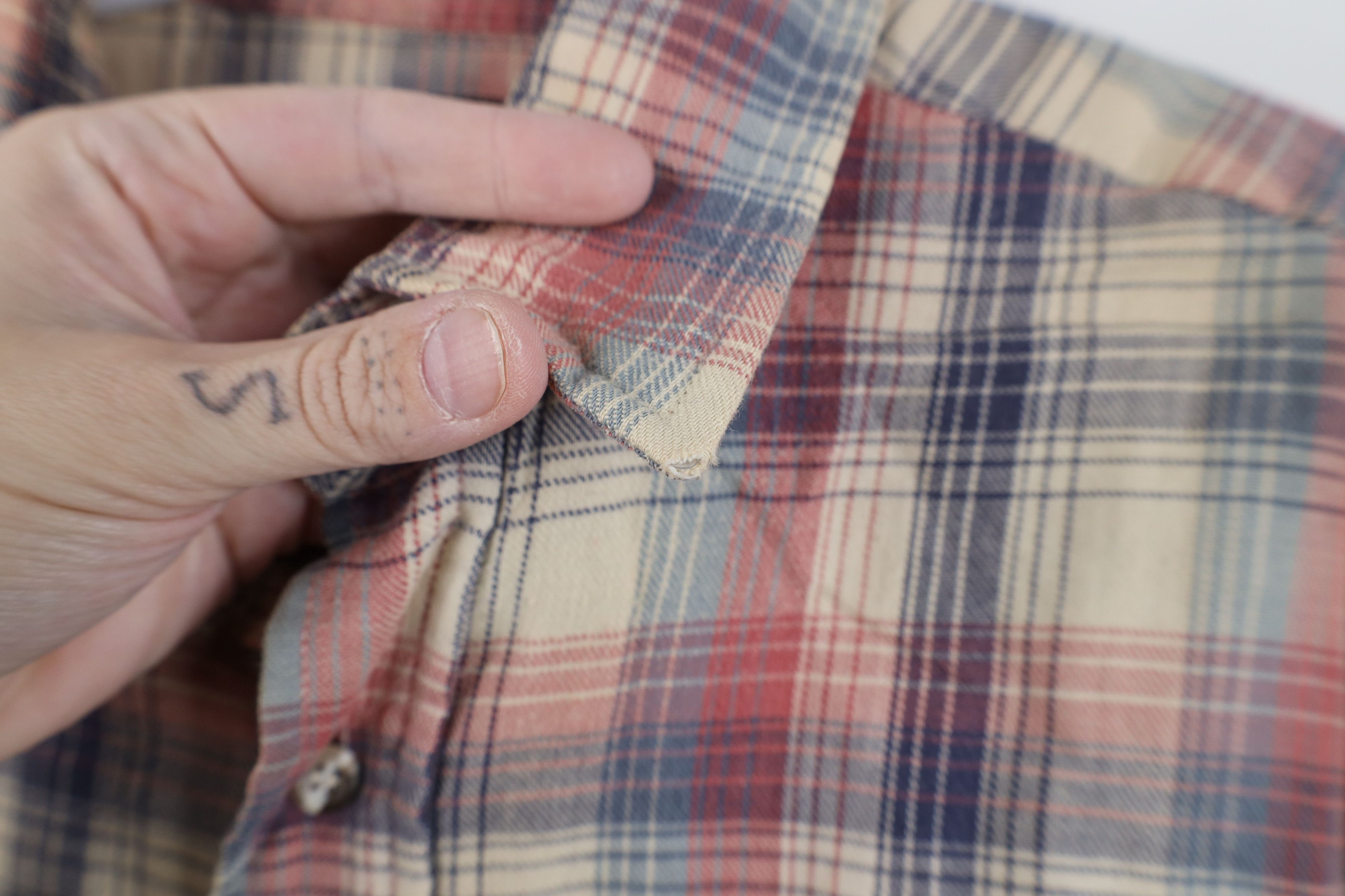 Levi's Vintage 70s 80s Levis Flannel Collared Button Shirt Plaid Size US M / EU 48-50 / 2 - 7 Thumbnail