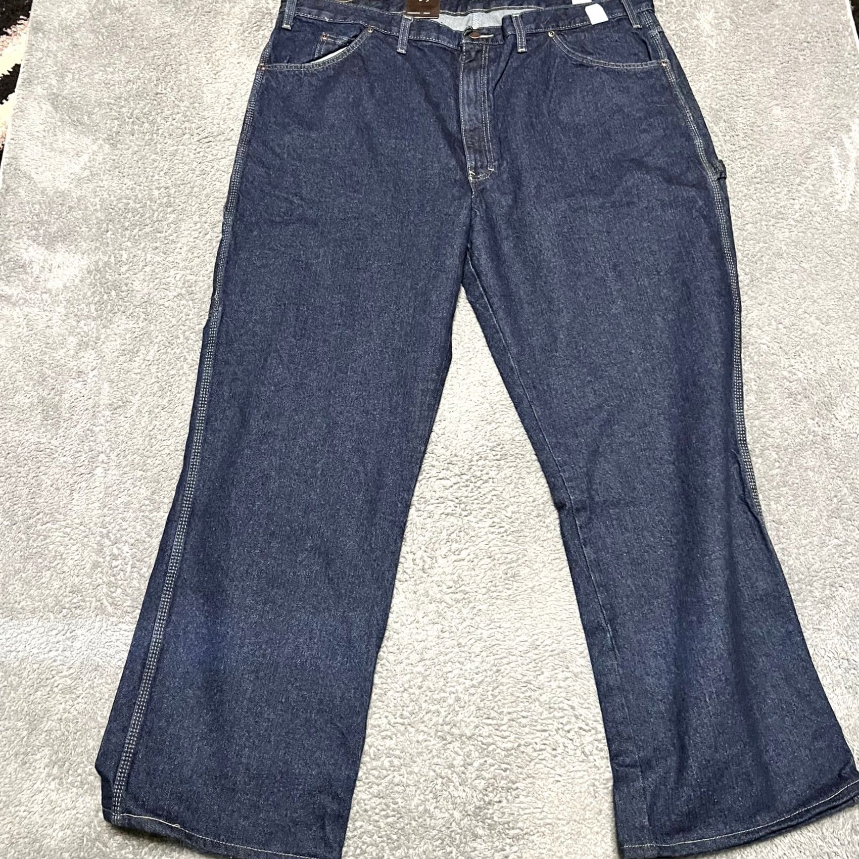 Dickies Dickies Jeans Mens 44 Carpenter Utility Dark Wash Work Jeans 45x32 Inseam 32 Mens Straight Jeans Size US 44 / EU 60 - 4 Thumbnail