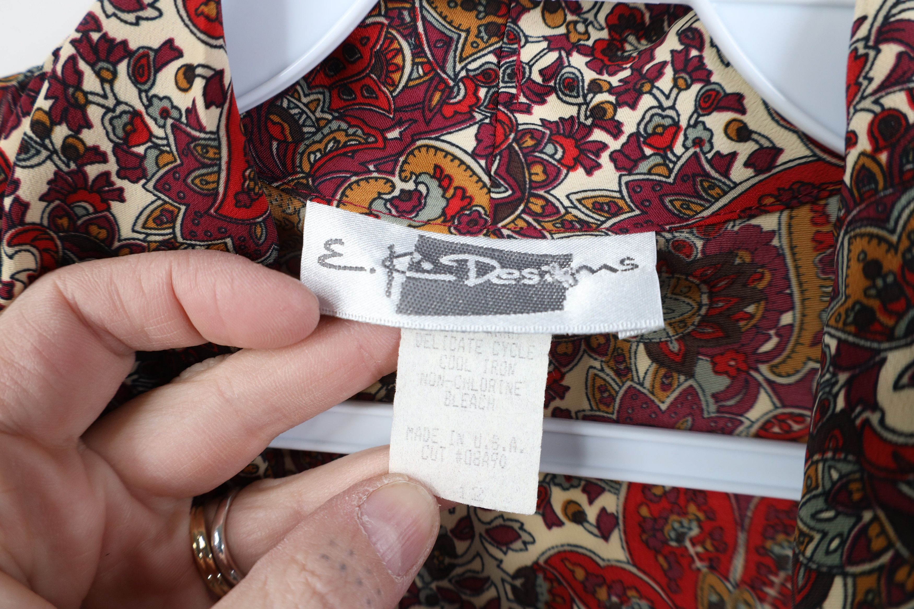 Vintage Vintage 90s Streetwear Paisley Flower Shawl Button Shirt Size XL / US 12-14 / IT 48-50 - 7 Thumbnail