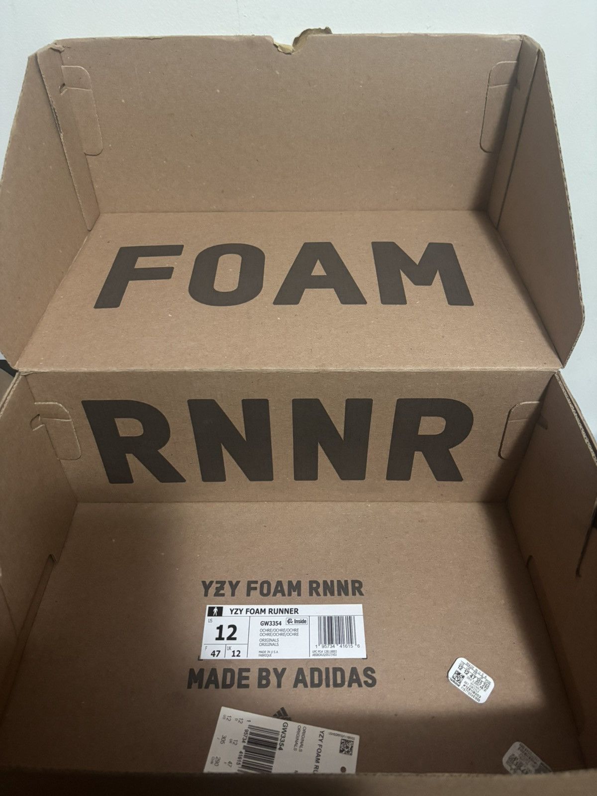 Adidas × Kanye West Adidas Yeezy Foam RNR Ochre Size 12 USED Size US 12 / EU 45 - 14 Thumbnail