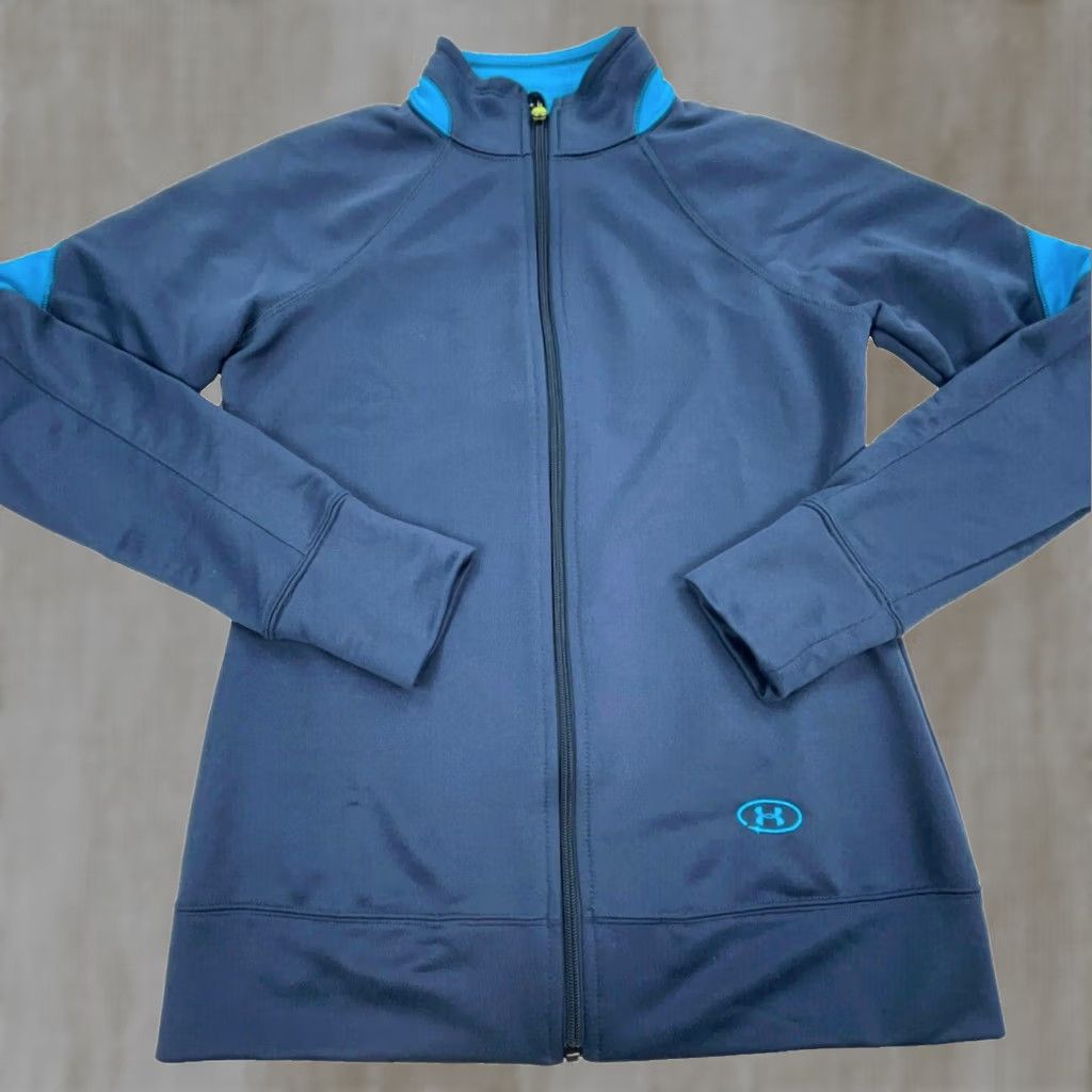 Under Armour Under Armour Womens Small Blue Soft Shell Performance Track Suit Warm Up Size S / US 4 / IT 40 - 1 Thumbnail