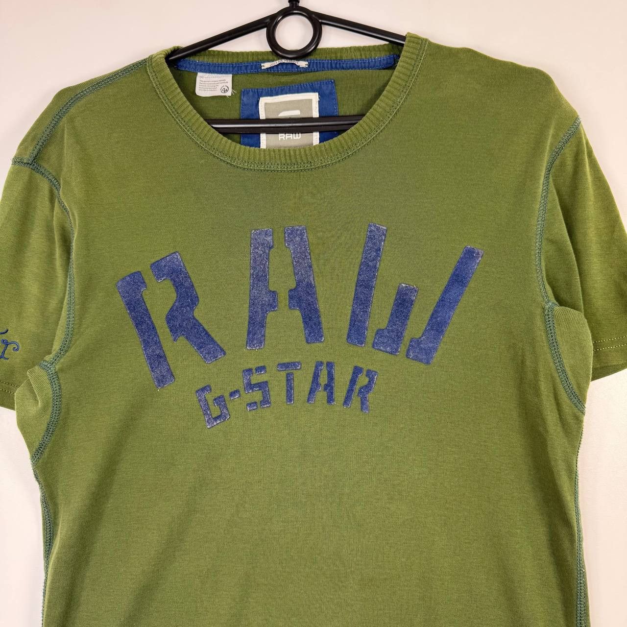 G-Star G-Star RAW Graphic Logo T-Shirt Green Blue Mens Size XL Size US XL / EU 56 / 4 - 2 Thumbnail