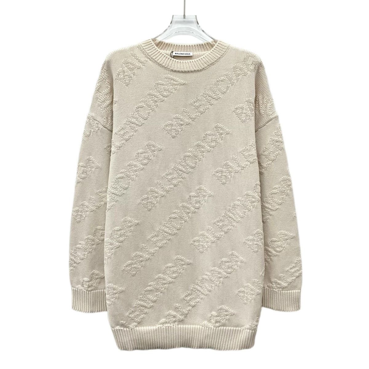 Balenciaga Balenciaga Beige Long Sleeve Knit Sweater K26WX Size US S / EU 44-46 / 1 - 1 Thumbnail