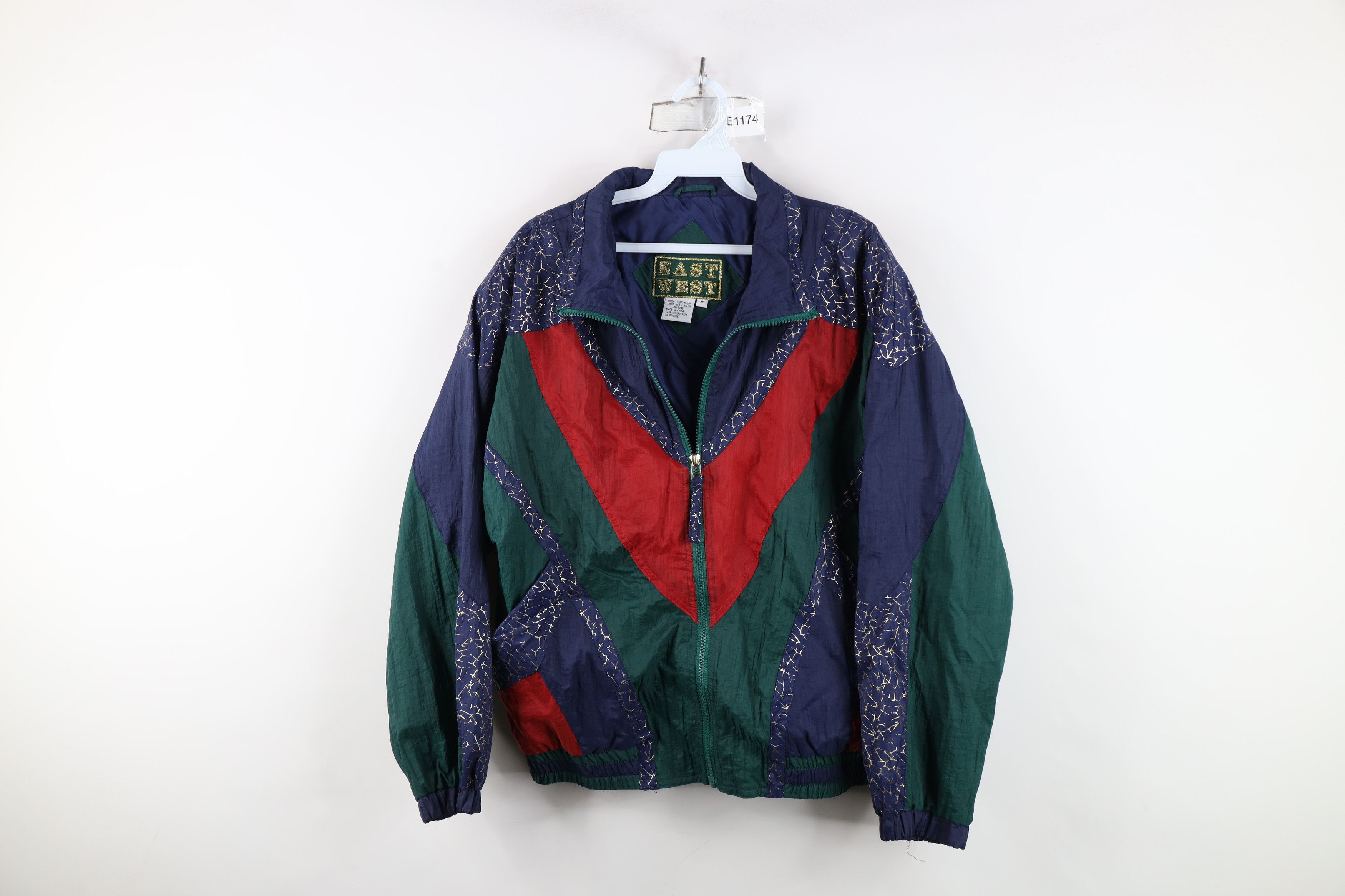 Vintage Vintage 90s Streetwear Block Metallic Windbreaker Jacket Size M / US 6-8 / IT 42-44 - 1 Thumbnail
