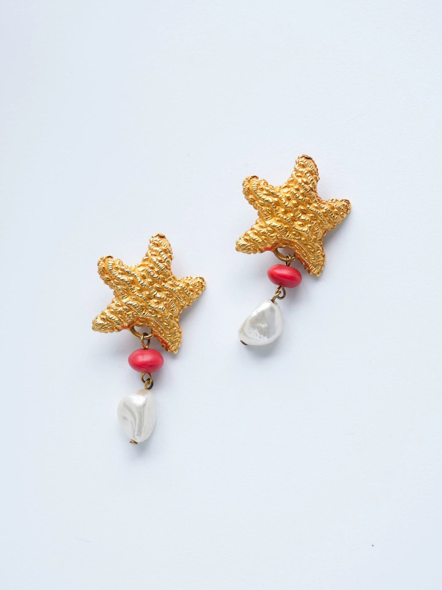 Other Dominique Aurientis Vintage Starfish Pearl Earclips Size ONE SIZE - 9 Thumbnail
