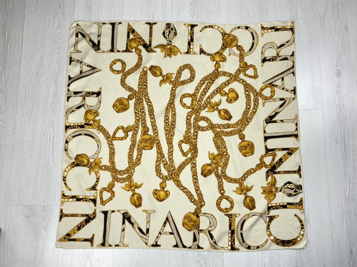 Designer Vintage Nina Ricci Silk Scarf like Versace YSL Size ONE SIZE - 1 Thumbnail