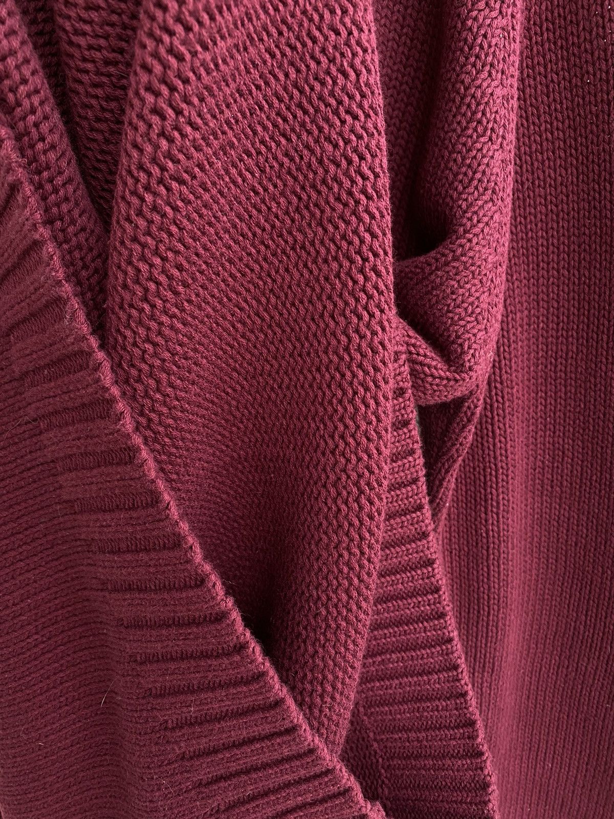 Yves Saint Laurent Burgundy YSL Sweater Knit Heavy Thick YSL Sweatshirt Size US XXL / EU 58 / 5 - 11 Thumbnail