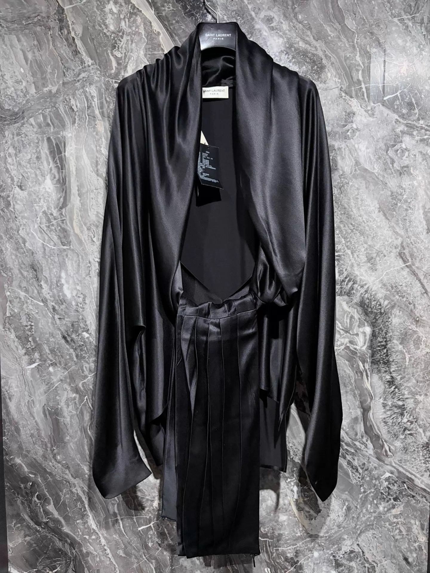 Saint Laurent Paris Saint Laurent 23FW Draped Satin Shirt XXL new Size US XXL / EU 58 / 5 - 2 Thumbnail