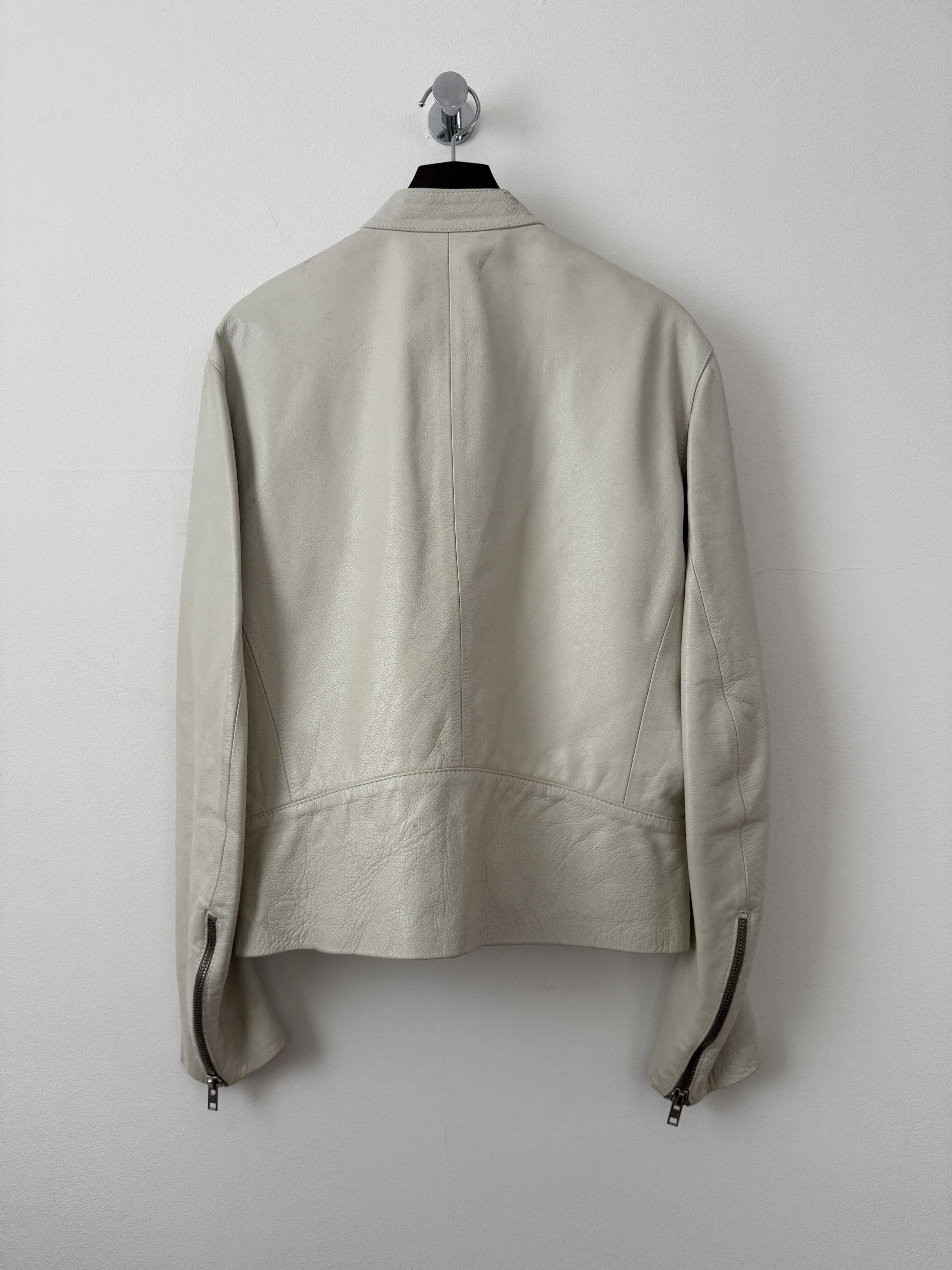 5 Zip Leather Moto Jacket