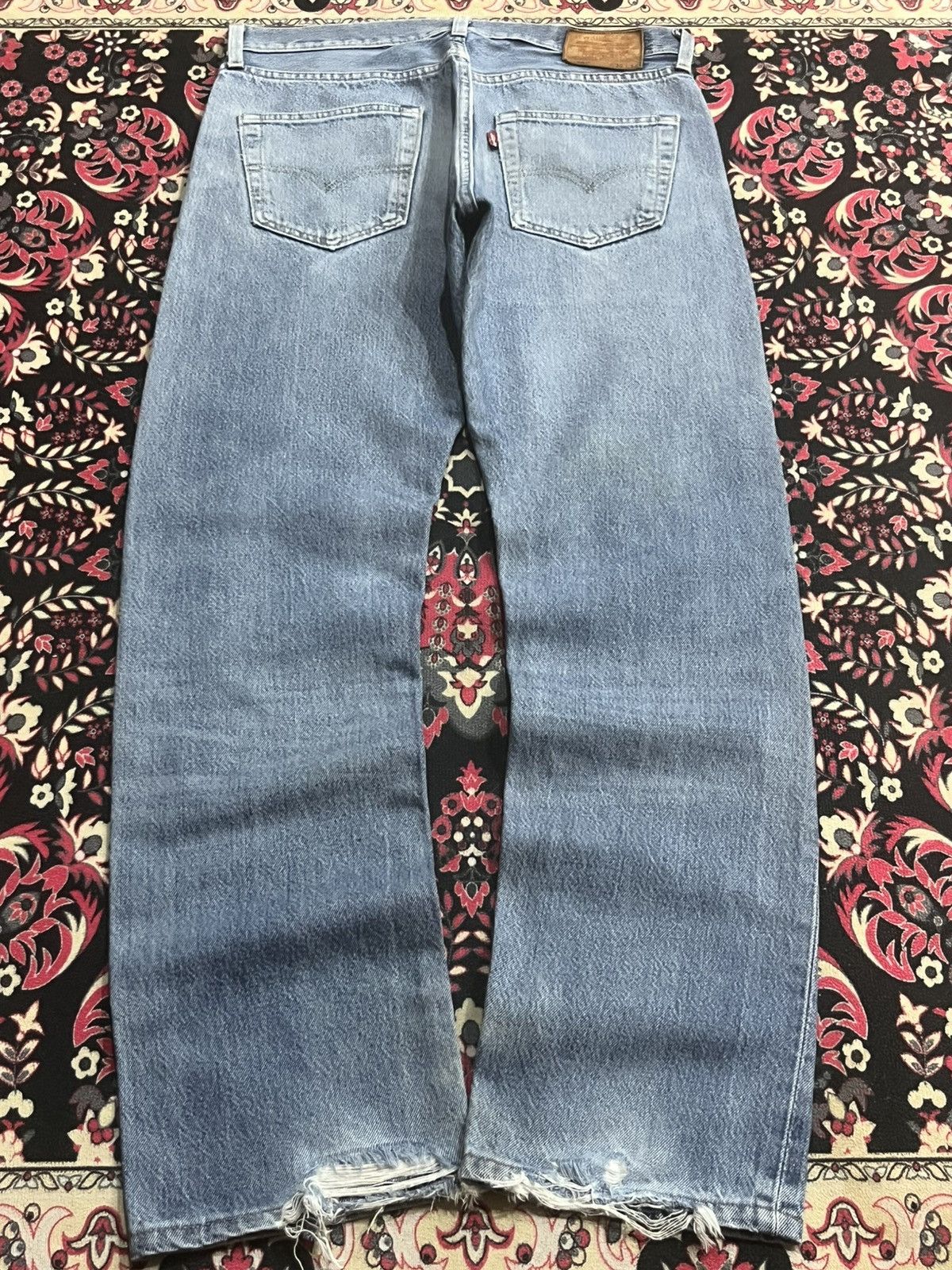 Levi's Levi’s 501 Big E Red Tab USA Flag Label Non Selvedge Jeans Size US 30 / EU 46 - 2 Thumbnail