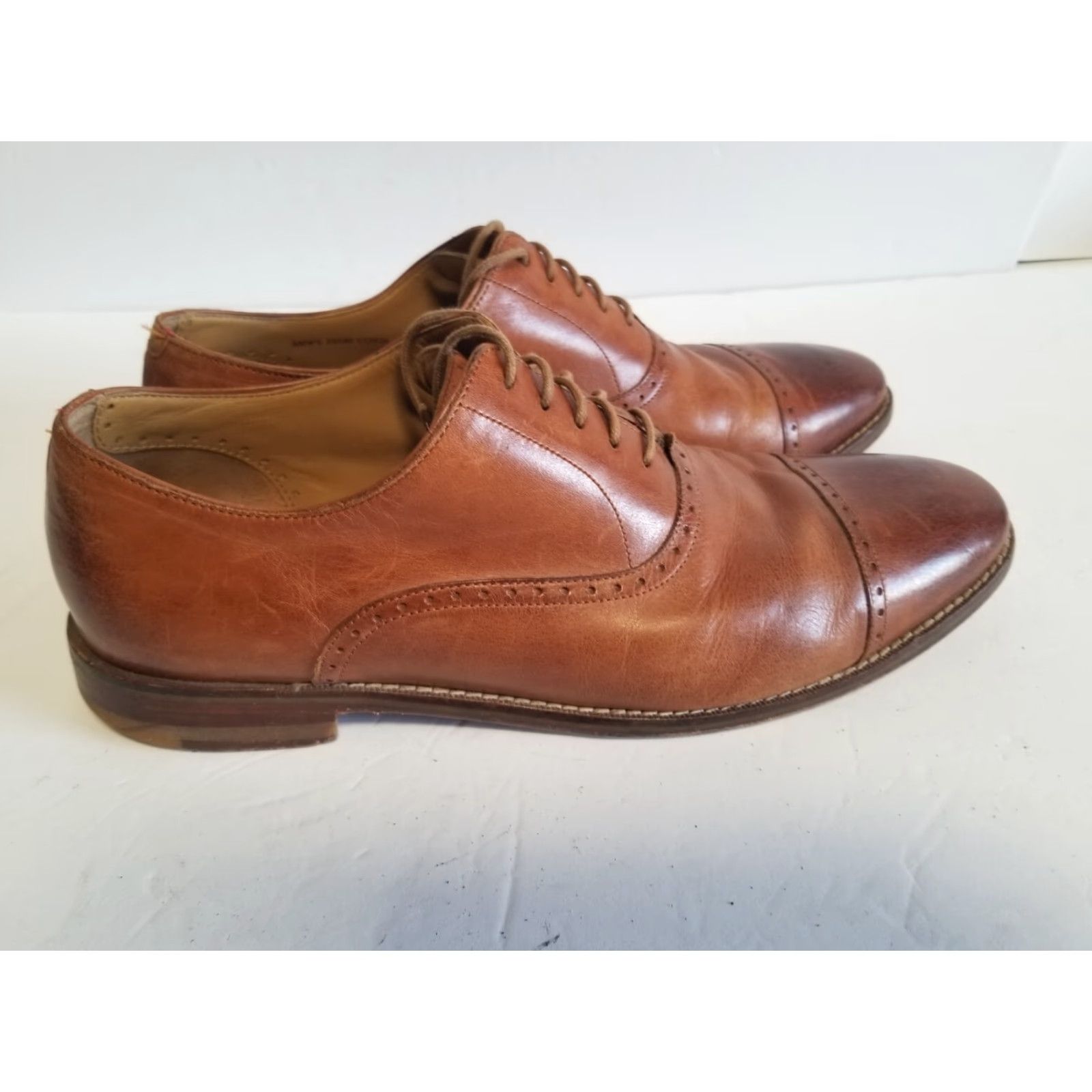 Cole Haan Cole Haan Oxford Dress Shoes Cap Toe Leather Brown 10.5 US Mens Shoes Size ONE SIZE - 2 Thumbnail