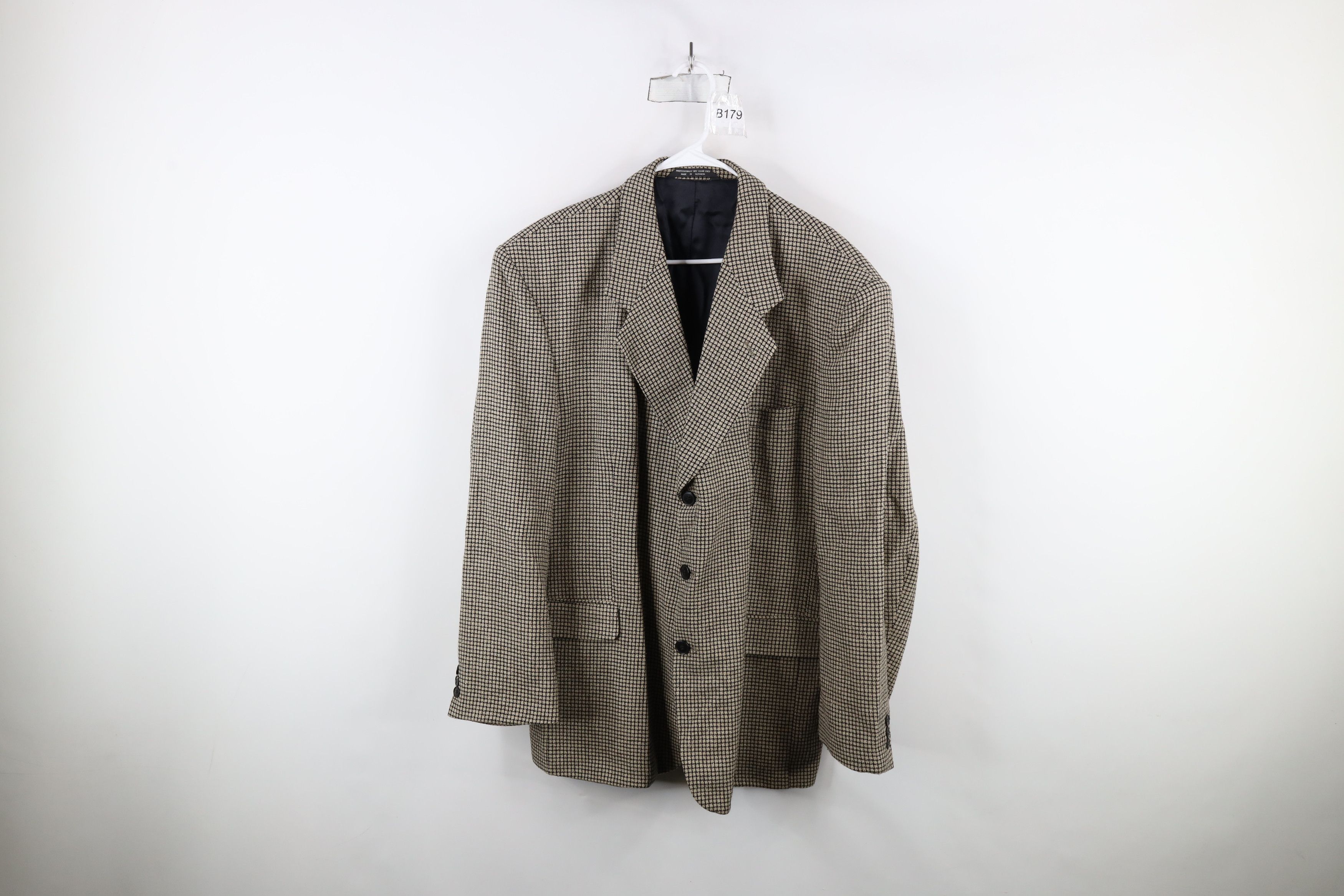 Vintage Vintage 90s Streetwear Houndstooth 3 Button Blazer Jacket Size US XL / EU 56 / 4 - 1 Thumbnail