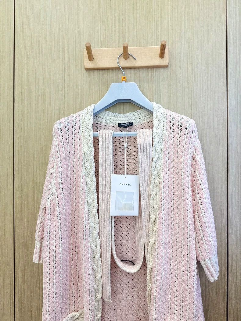 Chanel Chanel Simple and versatile pink knitted cardigan coat Size XXS / US 00 / IT 34 - 5 Thumbnail