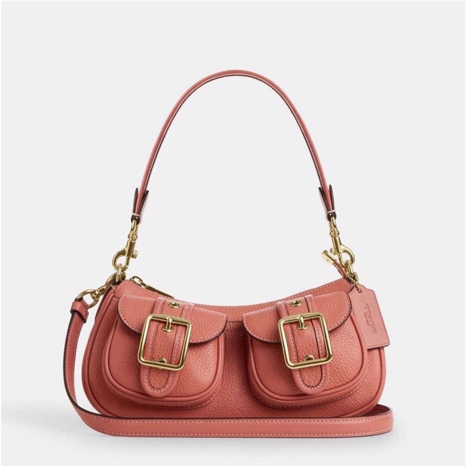 Coach NWT COACH CM079 Ashton Shoulder Bag Leather Burnt Coral Size ONE SIZE - 7 Thumbnail
