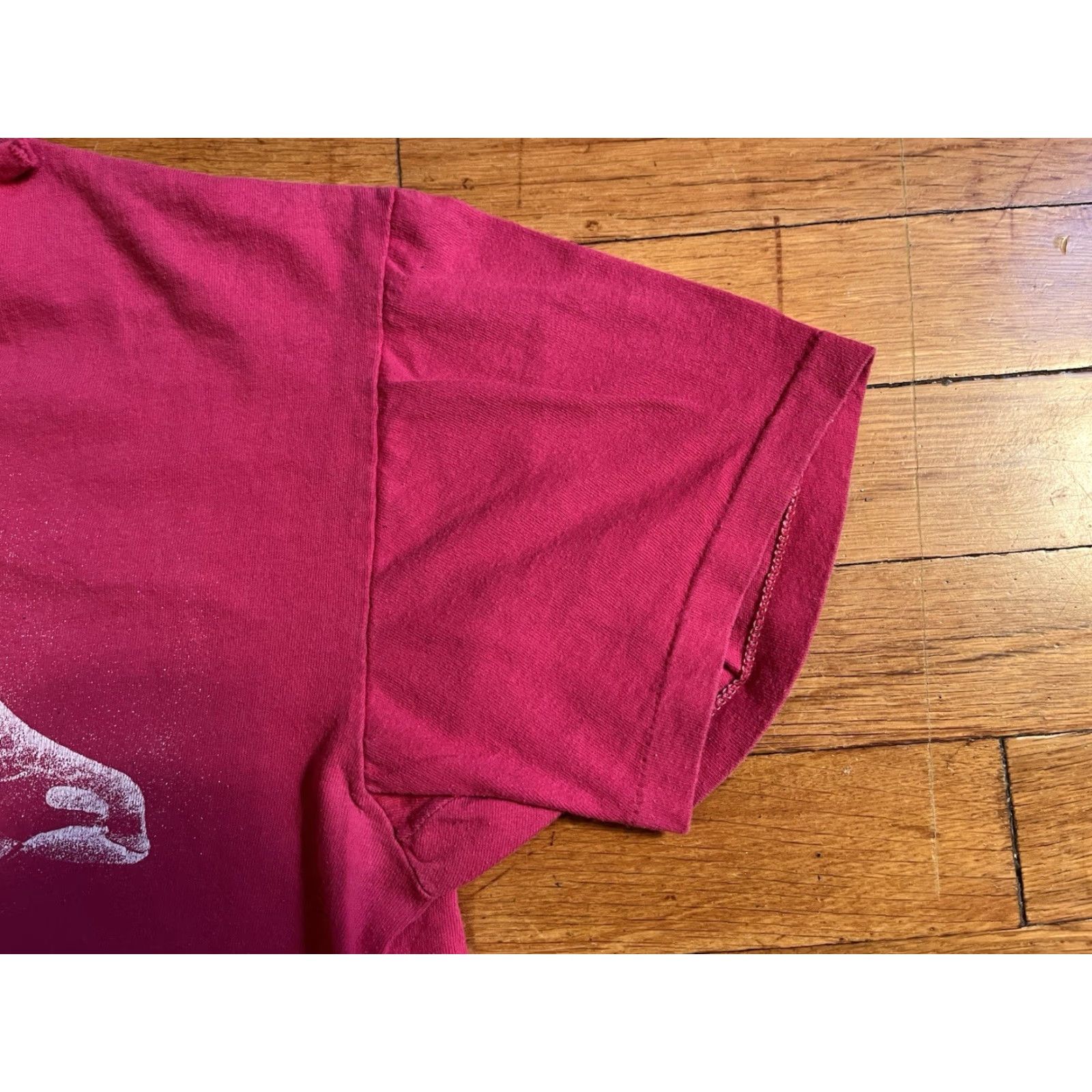 Pinko VINTAGE Greenpeace Orca Whale Shirt L Pink Short Sleeve Women 80s Casual Knit Cotton Regular Size L Mens Womens Girls Boys Size L / US 10 / IT 46 - 4 Thumbnail