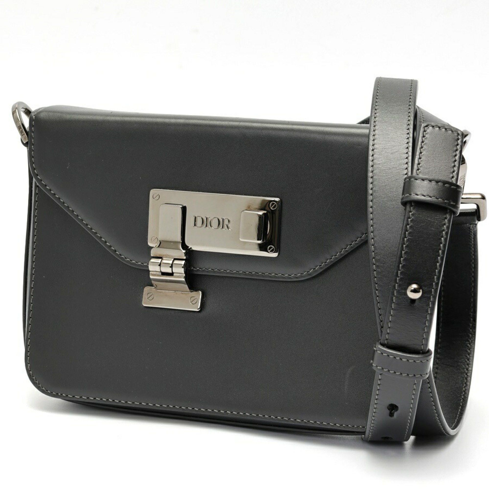 Dior Christian Dior Dior DIOR Rock Shoulder Bag Pouch Smooth Leather Black S-159383 Size ONE SIZE - 1 Thumbnail