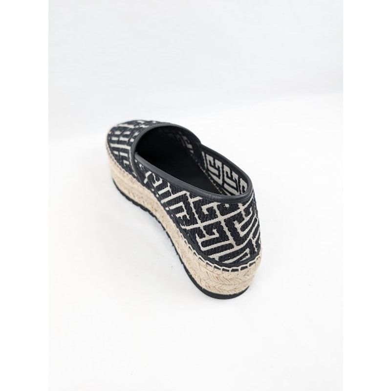 Balmain o1rshd1 Alex Jacquard Espadrilles in Ivory/Black Size US 8 / EU 41 - 11 Thumbnail