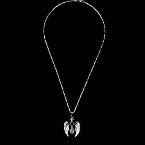 Jewelry Wings Cross Necklace Crystal Chain Punk Gothic Size ONE SIZE - 2 Thumbnail