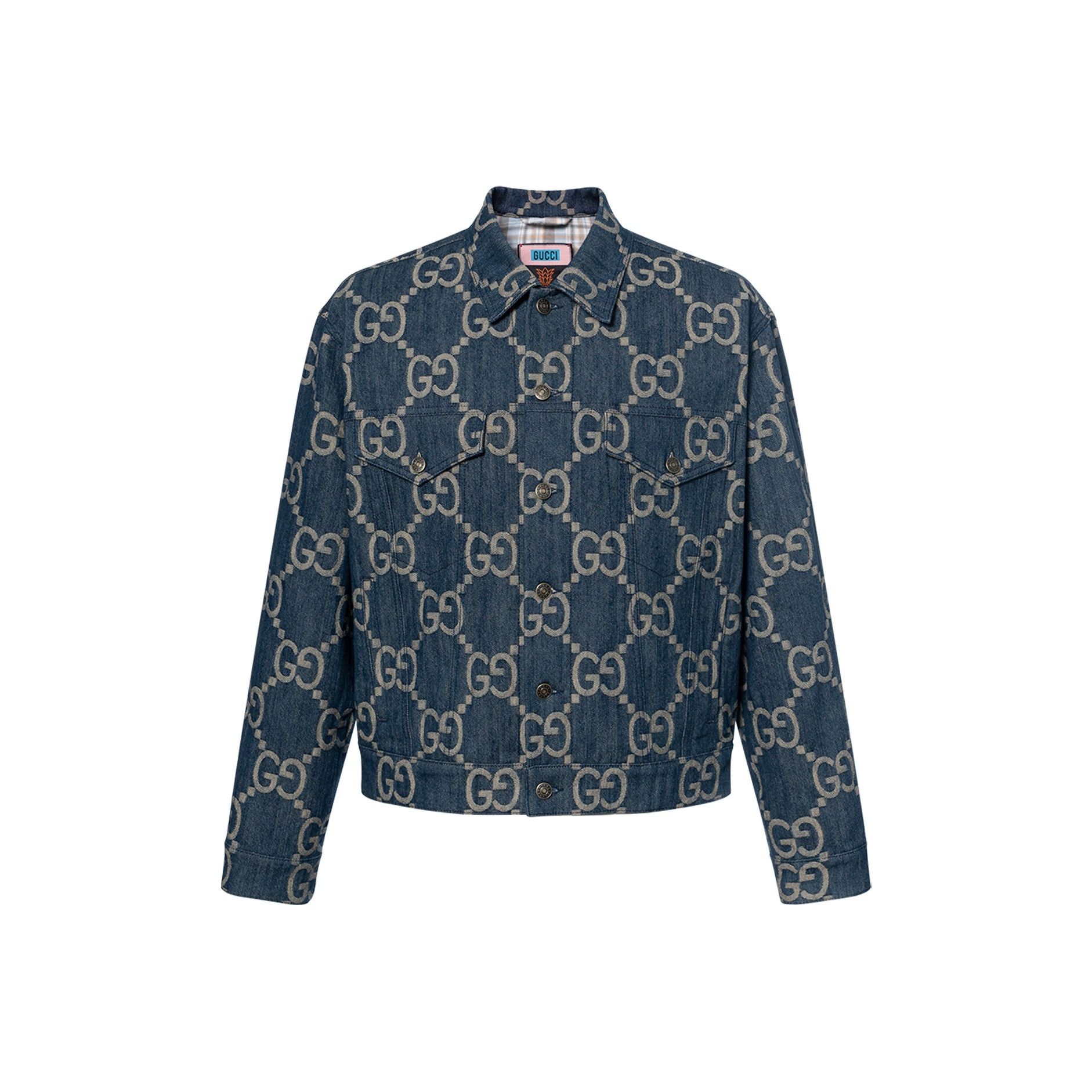 Gucci Gucci GG Logo Pineapple Denim Jacket Size 44 Size US S / EU 44-46 / 1 - 1 Thumbnail