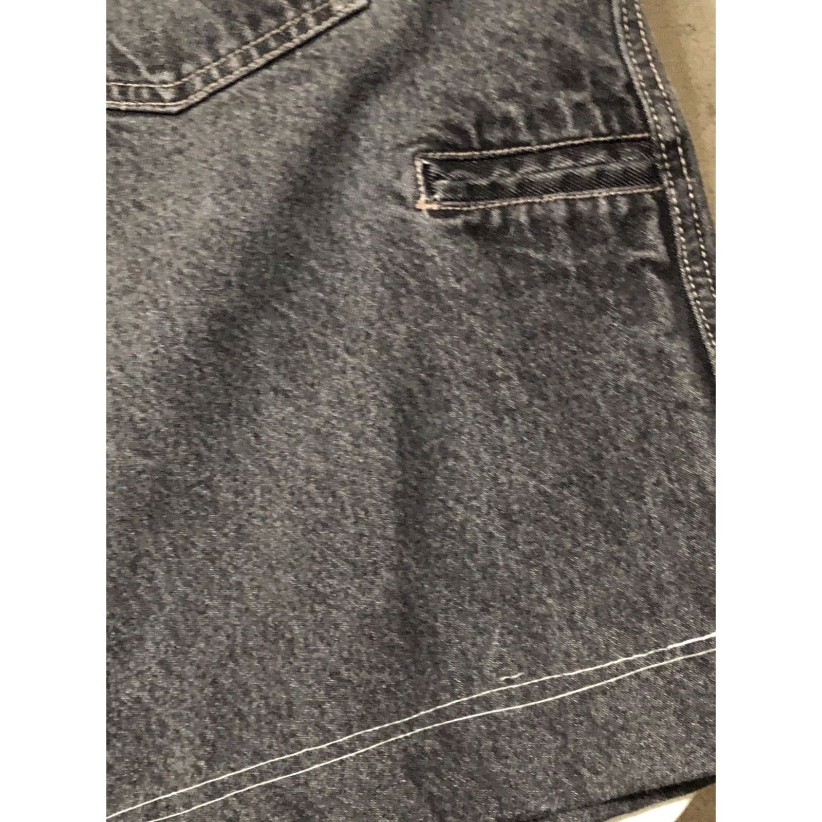 Fubu VINTAGE FUBU Denim Shorts 42x10 15” Rise 14” Leg Opening Hip Hop Skater Baggy Men Casual 90s/2000s Blue Cotton Pocketed Slouchy Relaxed Size US 42 / EU 58 - 4 Thumbnail