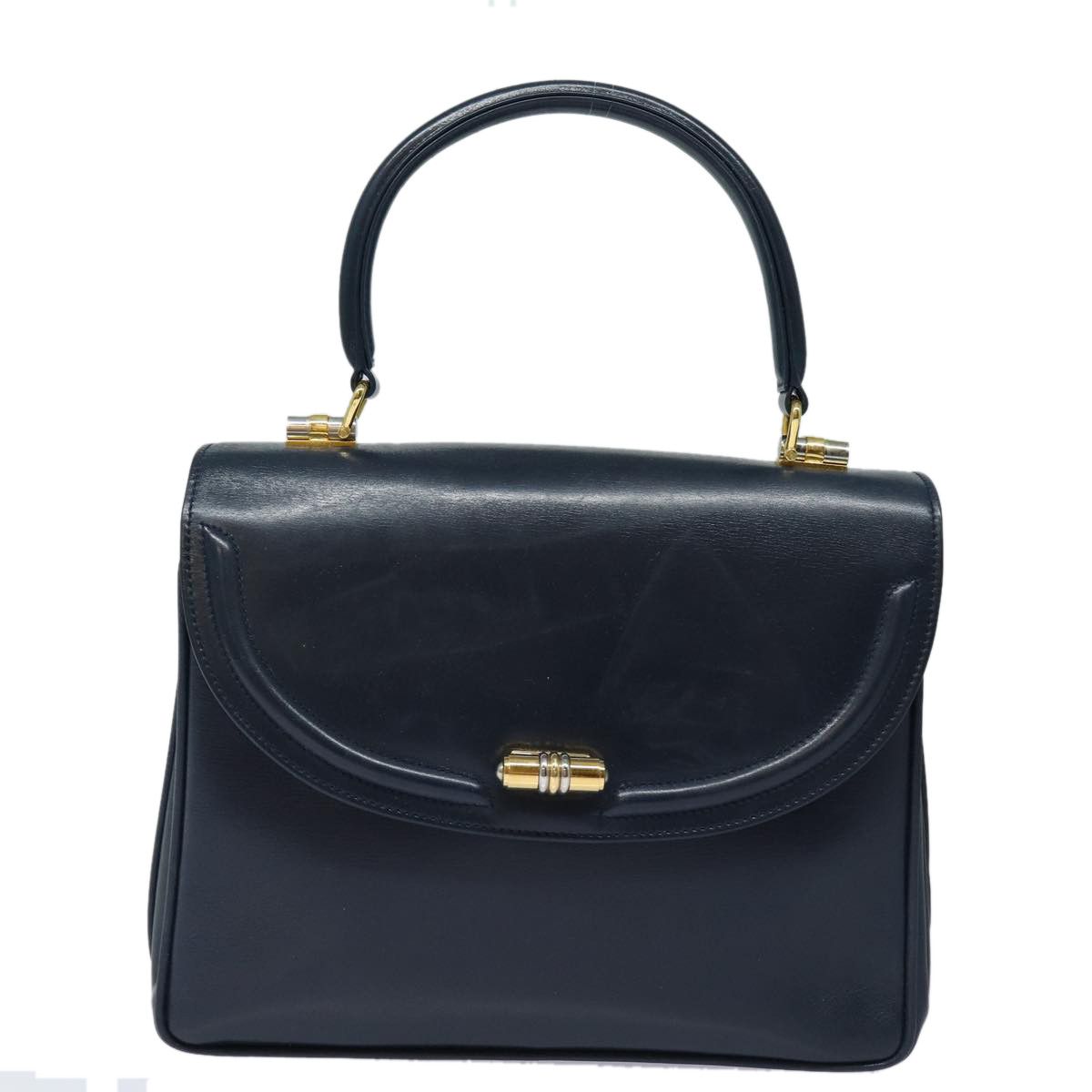 Gucci Vintage Navy Leather Handbag (Pre-Owned) Size ONE SIZE - 1 Thumbnail