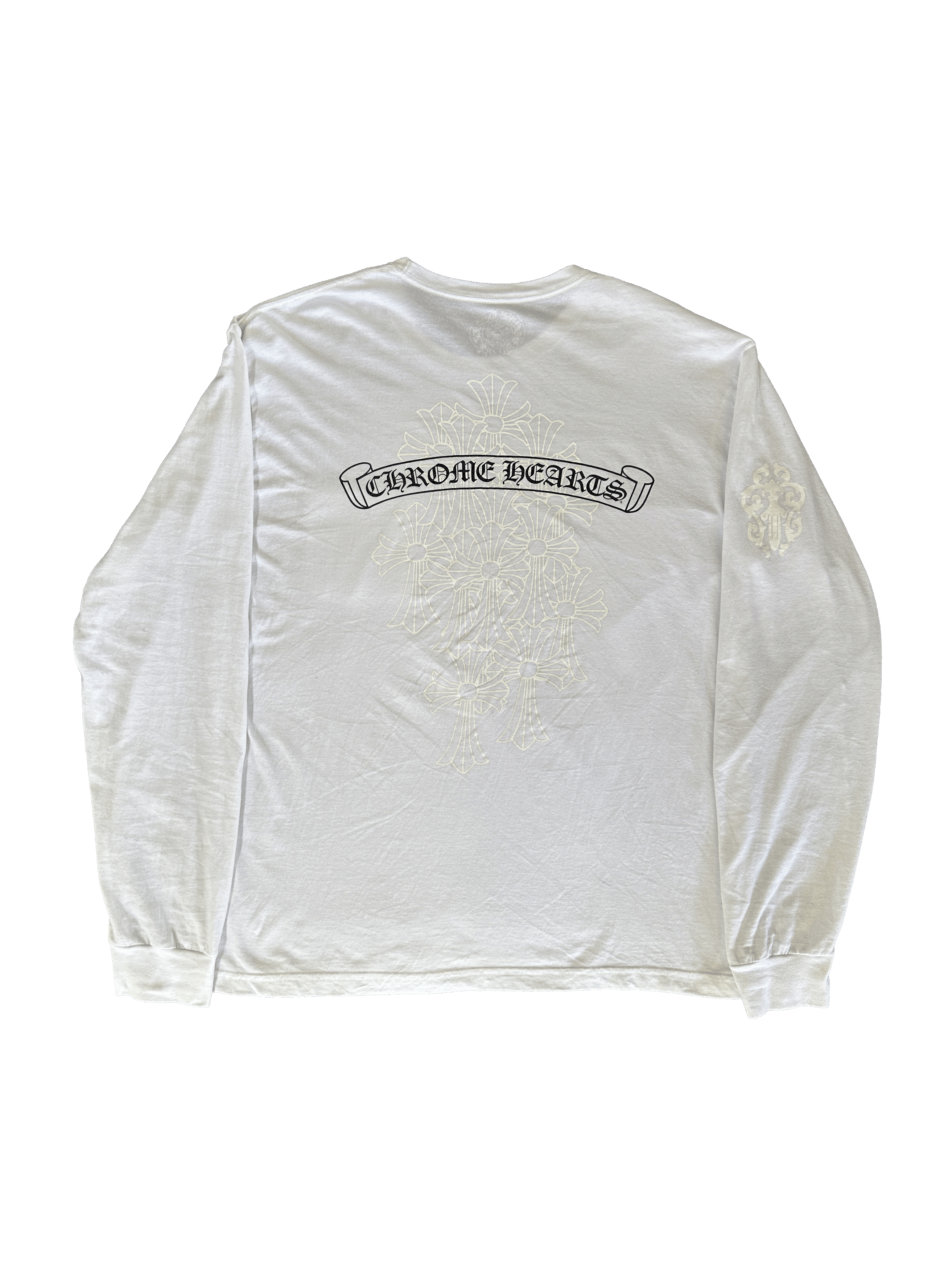 Chrome Hearts Chrome Hearts Cemetery LS White On White Size US XL / EU 56 / 4 - 1 Thumbnail