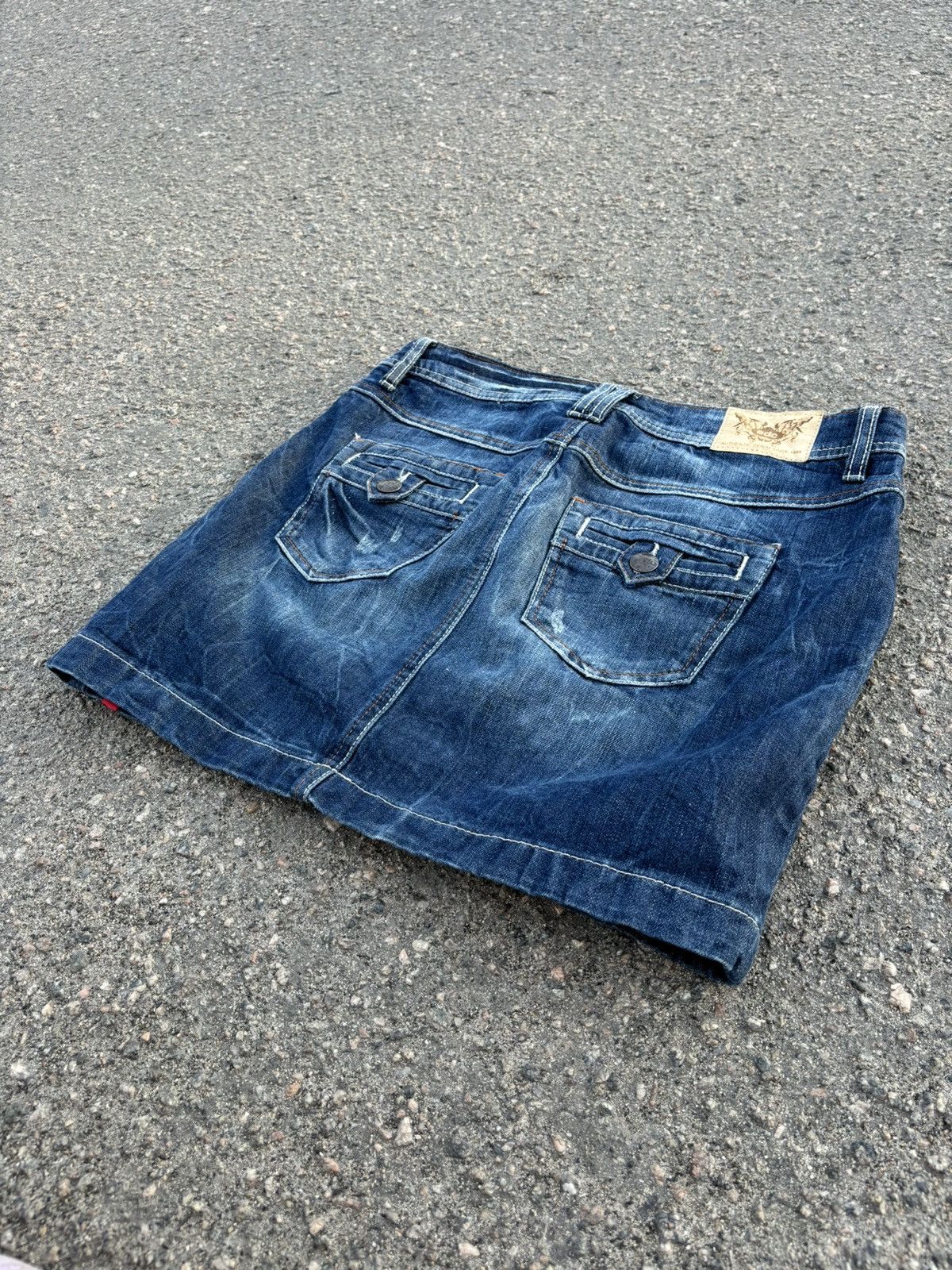Japanese Brand × Vintage Vintage Y2k Denim cargo mini skirt Size 25" / US 0 / IT 36 - 13 Thumbnail