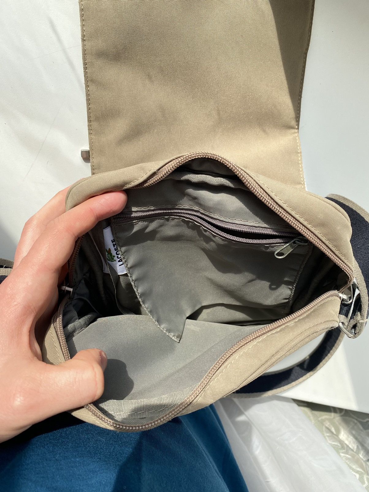 Lacoste Lacoste messenger shoulder bag brown colr with vintage strap Size ONE SIZE - 6 Thumbnail