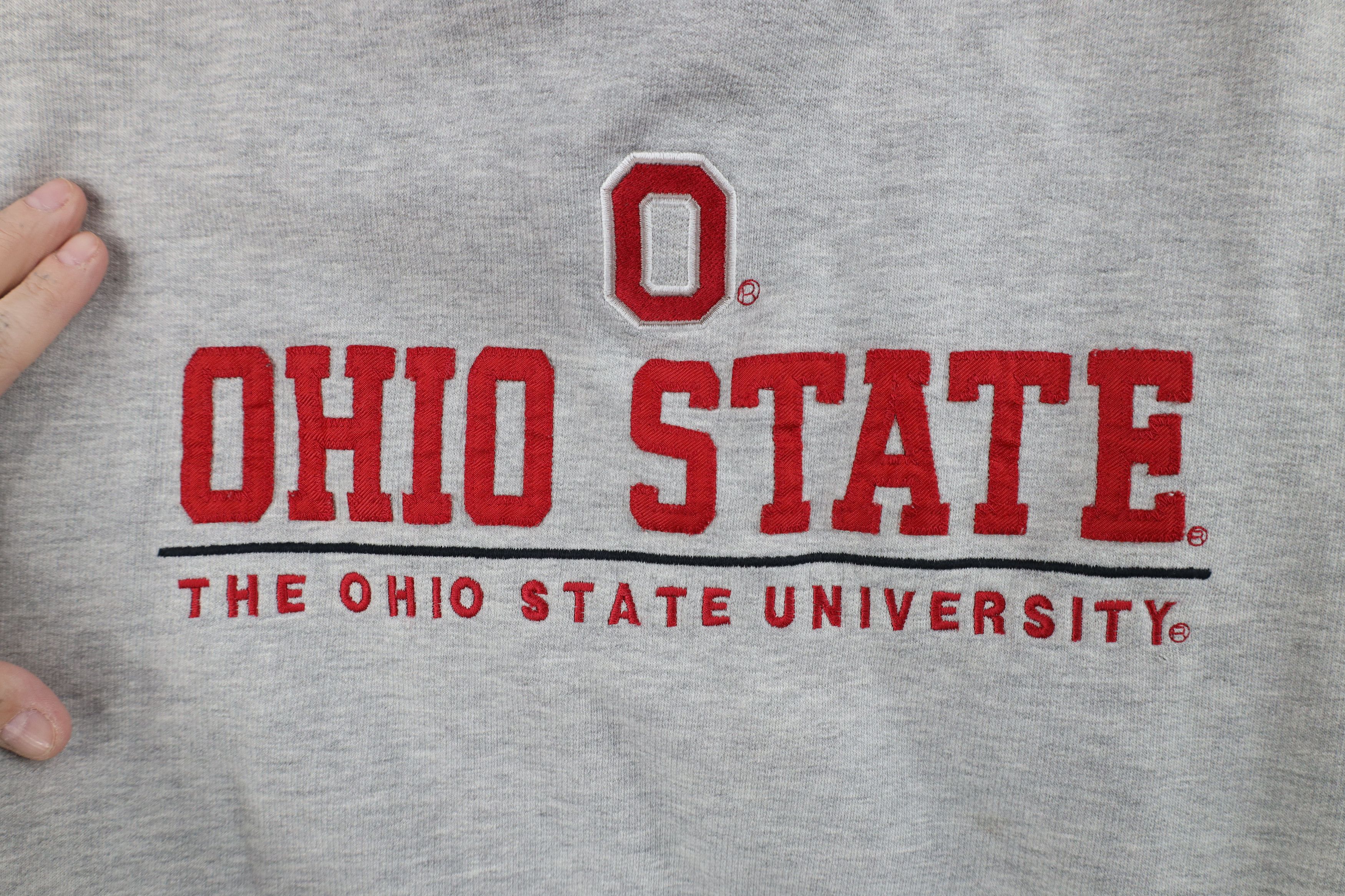 Vintage Vintage 90s Ohio State University Hoodie Sweatshirt Gray Size US M / EU 48-50 / 2 - 7 Thumbnail