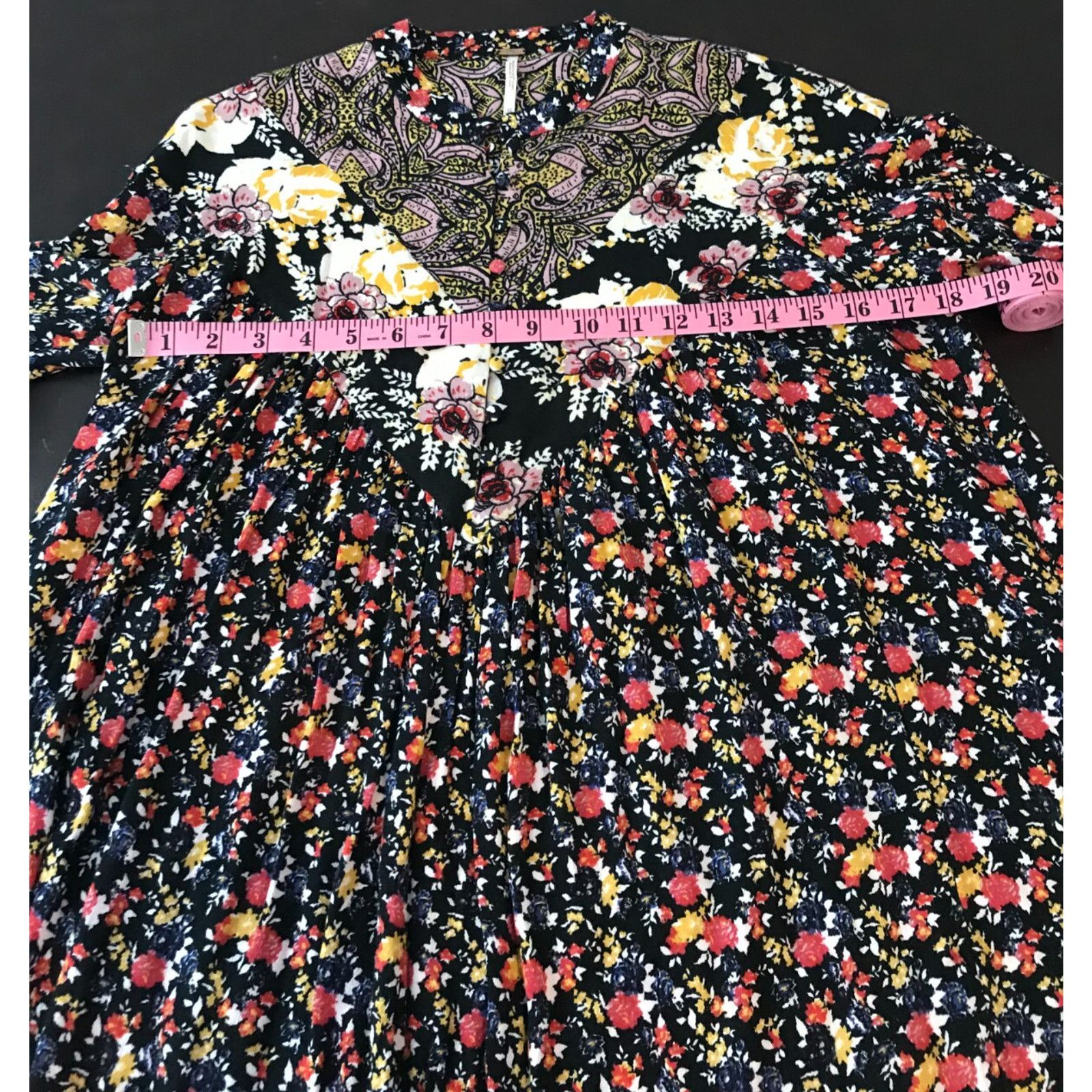 Free People Free People Wildflower Fields Henley Bohemian Tunic Size XS / US 0-2 / IT 36-38 - 5 Thumbnail
