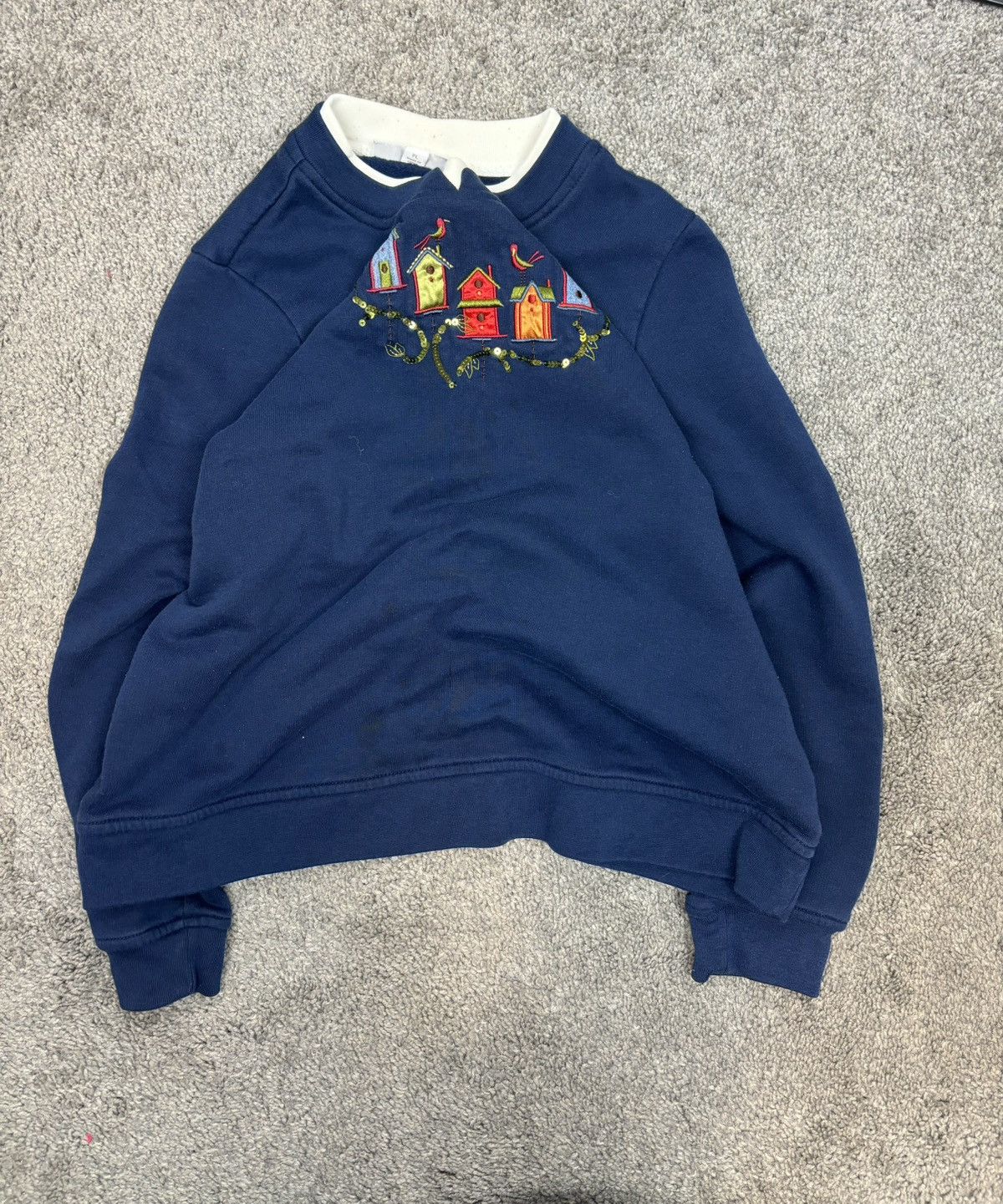 Vintage Y2k grandma birdhouse sweater Size US L / EU 52-54 / 3 - 1 Thumbnail