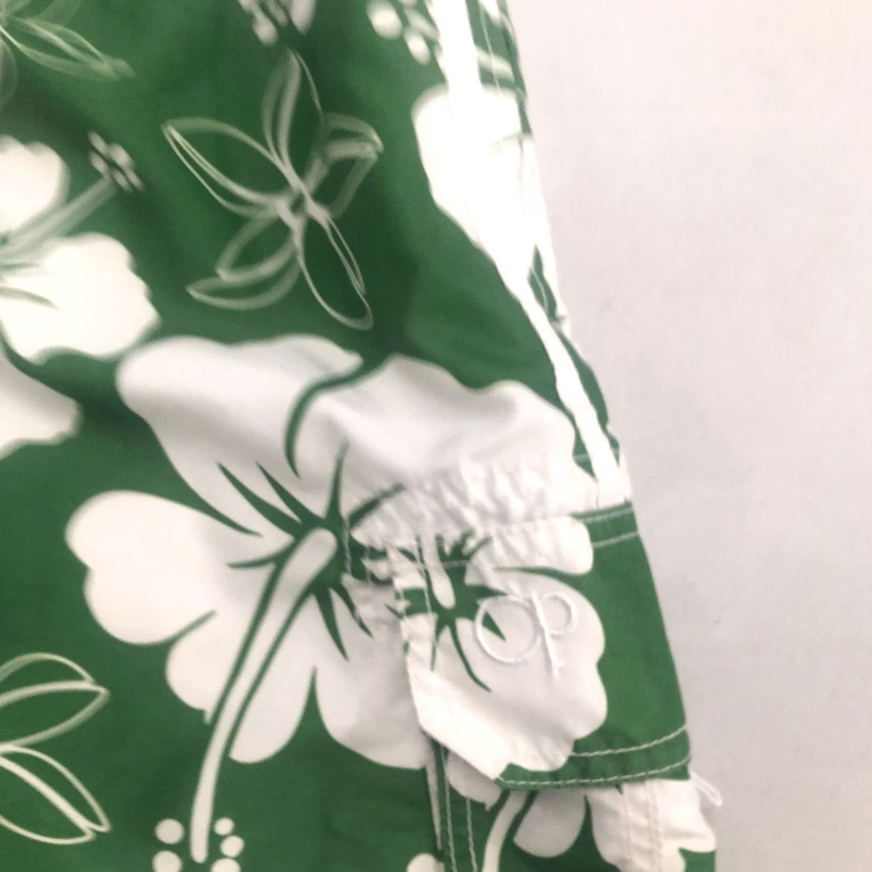 Swims OP Hawaiian Board Shorts Mens Turf Green Floral 42 Drawstring Pockets Beach Surf Swim Bottoms Men Size US 42 / EU 58 - 2 Thumbnail